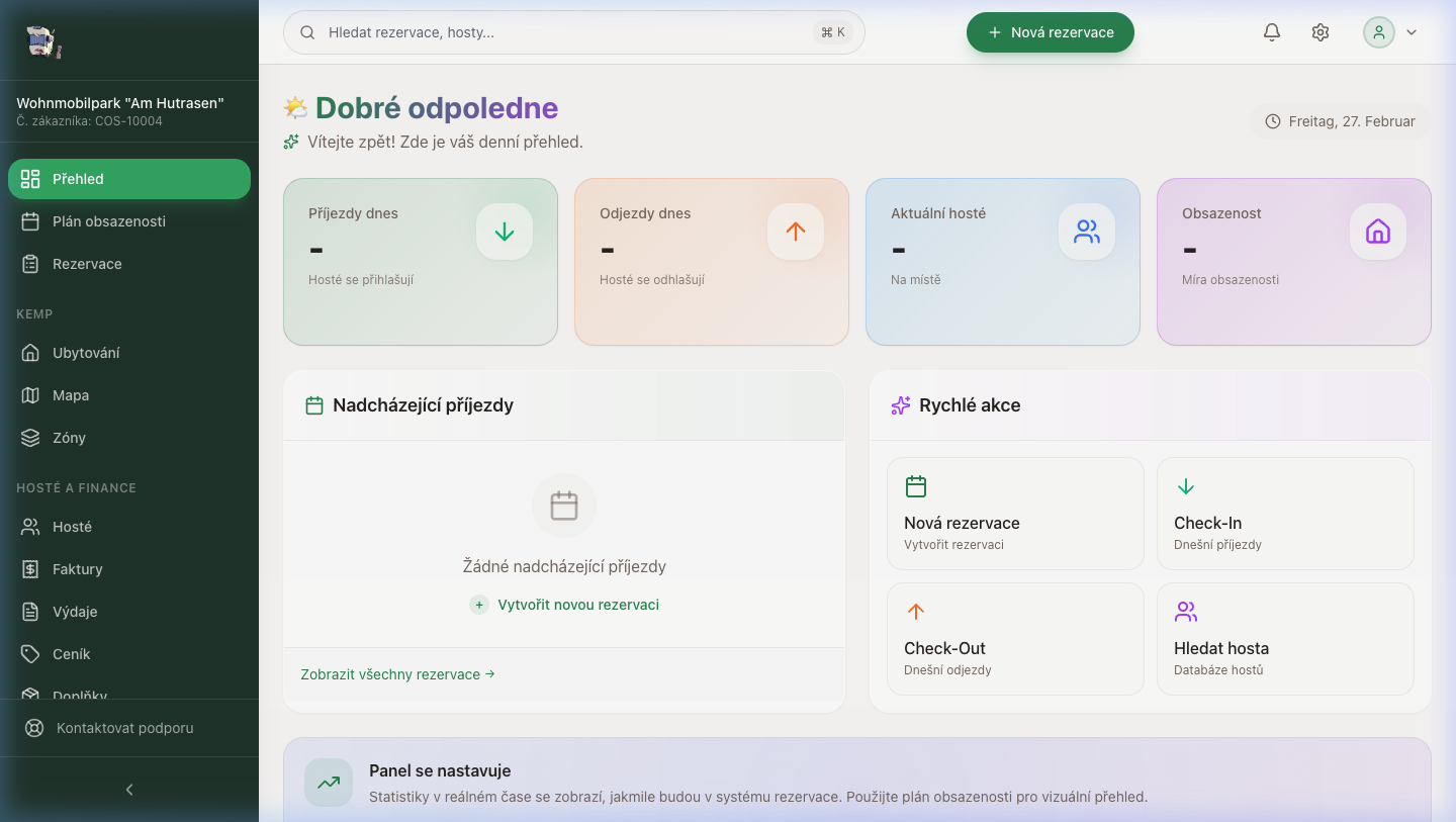 Campsite OS Dashboard
